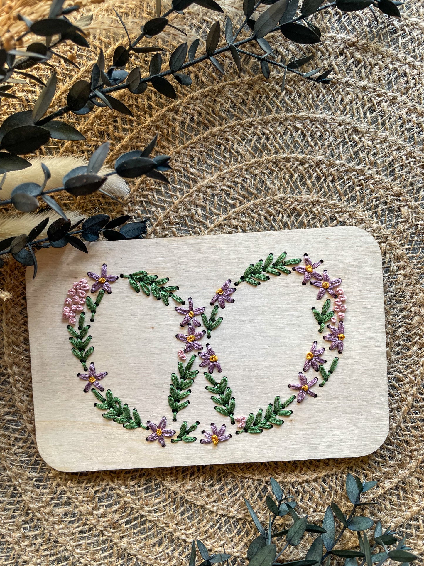 Kit de broderie bretzel fleuri