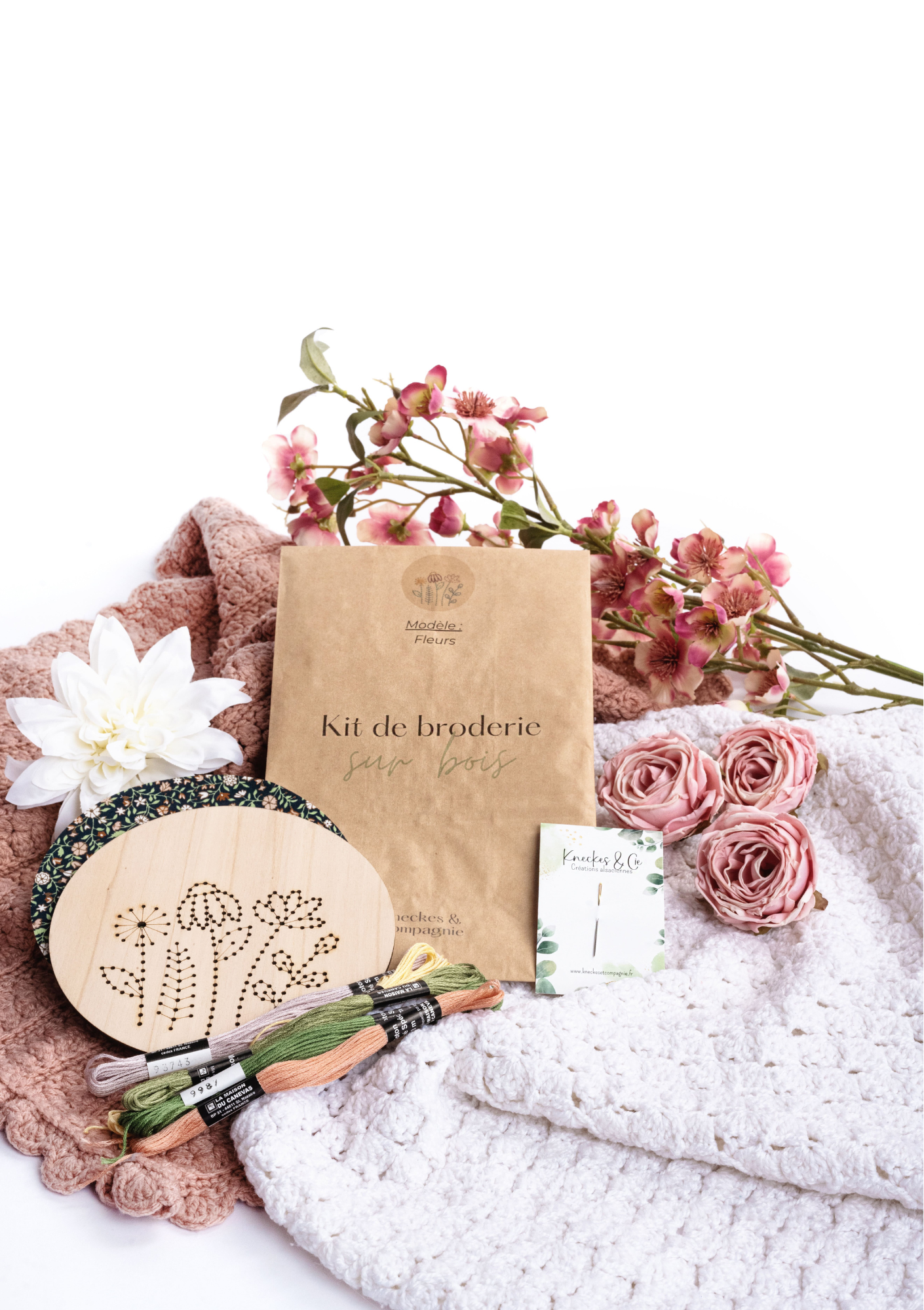 Kit de broderie bouquet de fleurs