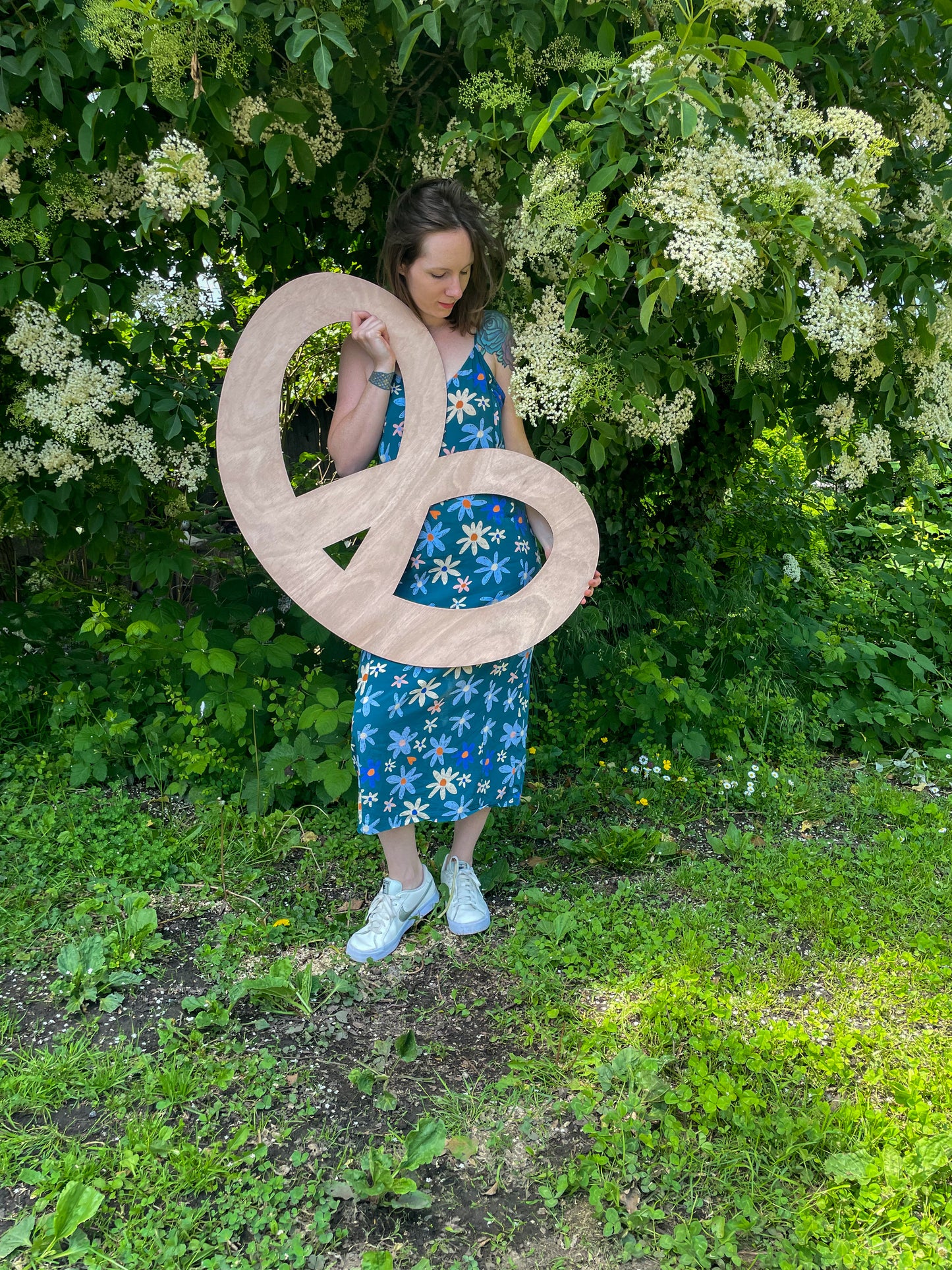 Panneau de bienvenue en forme de bretzel 🥨