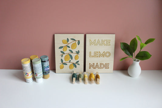 Kit de broderie & de peinture citrons