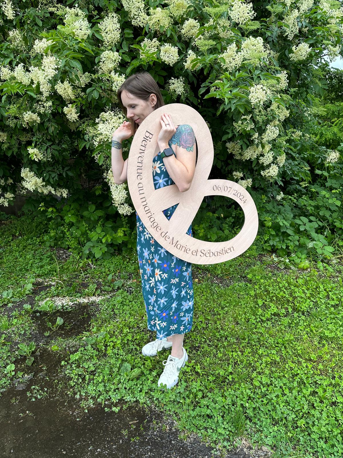 Panneau de bienvenue en forme de bretzel 🥨